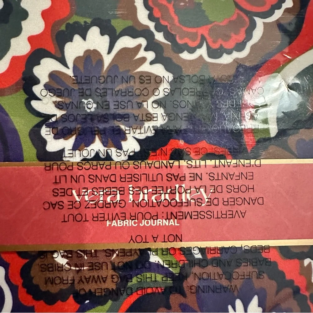 New Vera Bradley Fabric Journal Notebook Bossanova Bold Floral Ribbon bookmark